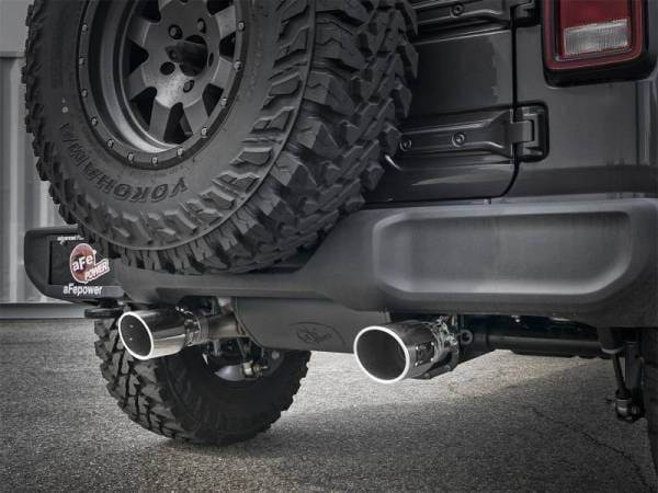 aFe Rebel Series 2.5in 304 SS Cat-Back Exhaust w/ Polished Tips 2018+ Jeep Wrangler (JL) V6 3.6L - 49-38066-P thumbnail 3