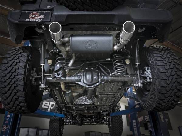 aFe Rebel Series 2.5in 304 SS Cat-Back Exhaust w/ Polished Tips 2018+ Jeep Wrangler (JL) V6 3.6L - 49-38066-P thumbnail 4