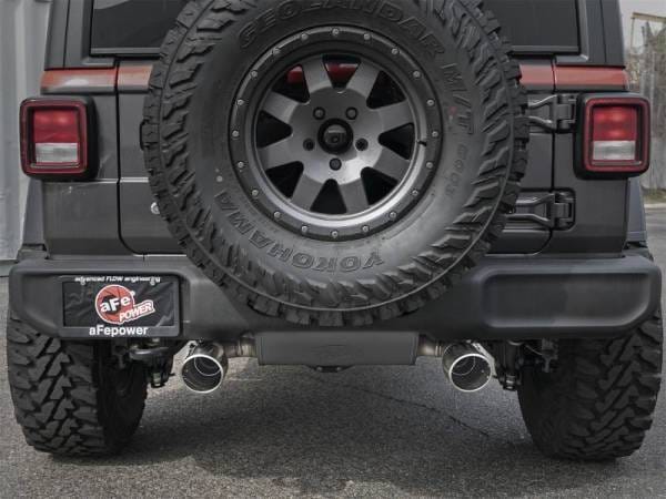 aFe Rebel Series 2.5in 304 SS Cat-Back Exhaust w/ Polished Tips 2018+ Jeep Wrangler (JL) V6 3.6L - 49-38066-P thumbnail 5