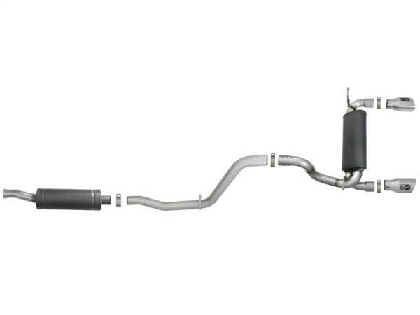aFe Rebel Series 2.5in 304 SS Cat-Back Exhaust w/ Polished Tips 2018+ Jeep Wrangler (JL) V6 3.6L - 49-38066-P thumbnail 6