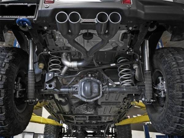 aFe Rebel Series 2.5in. 304 SS C/B Exhaust System 2018 Jeep Wrangler (JL) V6-3.6L - Black Tip - 49-38071-B thumbnail 2
