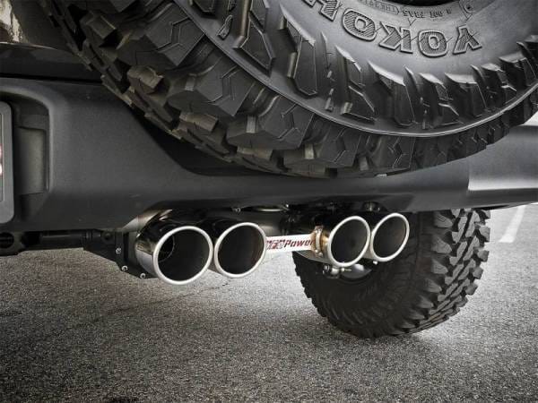 aFe Rebel Series 2.5in. 304 SS C/B Exhaust System 2018 Jeep Wrangler (JL) V6-3.6L - Polished Tip - 49-38071-P thumbnail 4