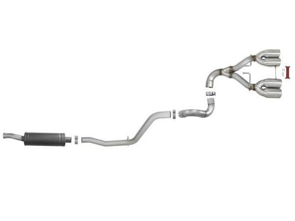 aFe Rebel Series 2.5in. 304 SS C/B Exhaust System 2018 Jeep Wrangler (JL) V6-3.6L - Polished Tip - 49-38071-P thumbnail 8