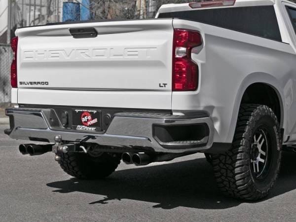 aFe Gemini XV 3in 304 SS Cat-Back Exhaust w/ Cutout 19-21 GM Silverado/Sierra 1500 V8- w/ Black Tips - 49-34139-B thumbnail 6