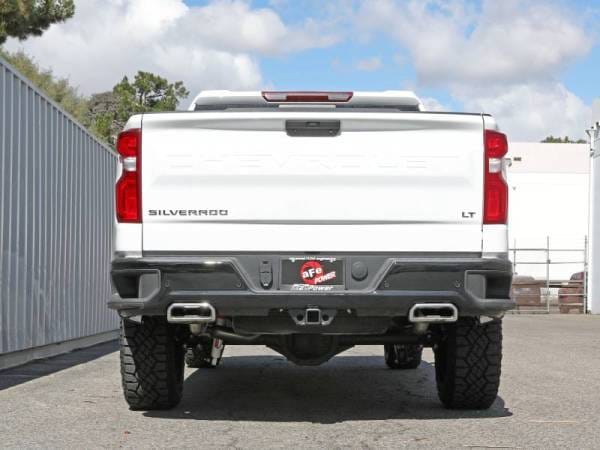 aFe Gemini XV 4in to Dual 3in 304 SS Cat-Back Exhaust w/ Cutout 19-21 GM Silverado/Sierra V8-6.2L - 49-34140 thumbnail 5