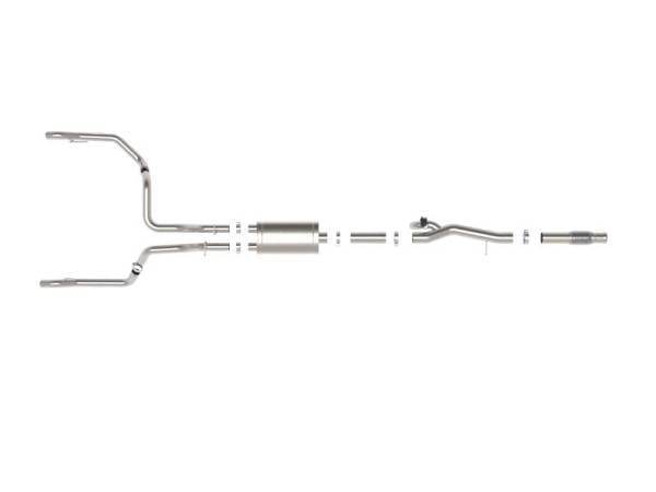 aFe Gemini XV 4in to Dual 3in 304 SS Cat-Back Exhaust w/ Cutout 19-21 GM Silverado/Sierra V8-6.2L - 49-34140 thumbnail 7