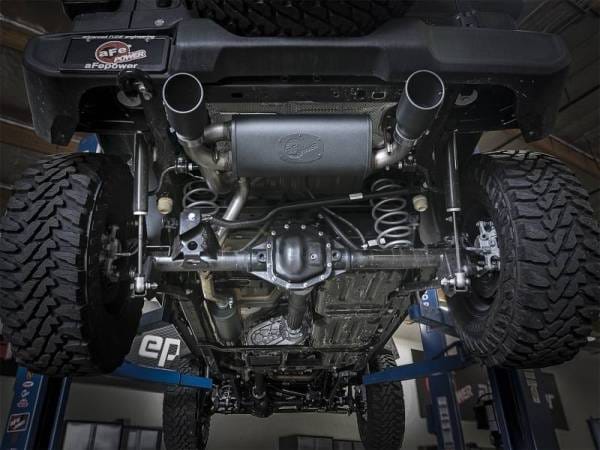 aFe Rebel Series 2.5in 304 SS Cat-Back Exhaust w/ Black Tips 2018+ Jeep Wrangler (JL) V6 3.6L - 49-38066-B thumbnail 3