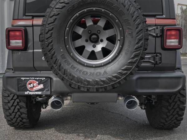 aFe Rebel Series 2.5in 304 SS Cat-Back Exhaust w/ Black Tips 2018+ Jeep Wrangler (JL) V6 3.6L - 49-38066-B thumbnail 4