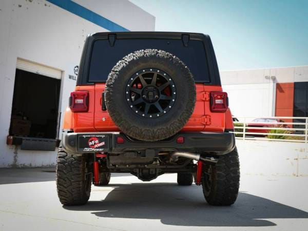 aFe 20-21 Jeep Wrangler Large Bore-HD 3in 304 Stainless Steel DPF-Back Exhaust System - Black Tip - 49-38092-B thumbnail 3