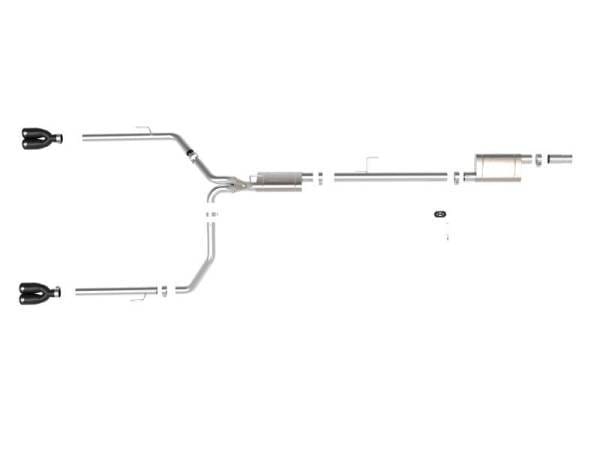 aFe Vulcan Series 3in-2-1/2in 304 SS Cat-Back 2020 Jeep Gladiator (JT) V6-3.6L w/ Black Tips - 49-38084-B thumbnail 7