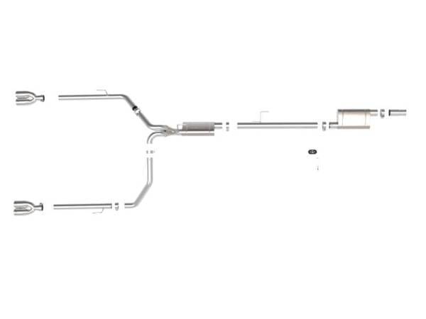 aFe Vulcan Series 3in-2-1/2in 304 SS Cat-Back 2020 Jeep Gladiator (JT) V6-3.6L w/ Polished Tips - 49-38084-P thumbnail 7