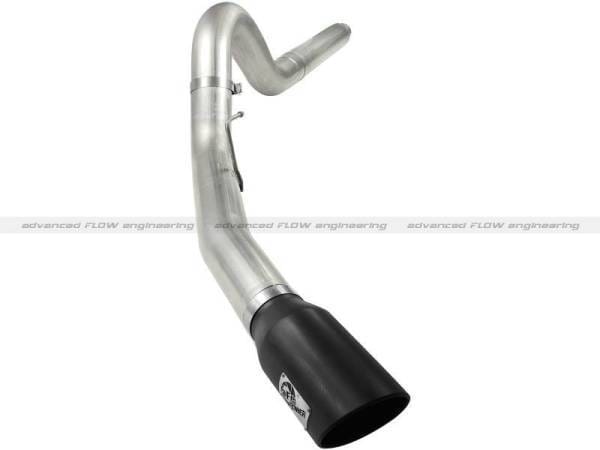 aFe MACHForce XP 5in DPF-Back Stainless Steel Exh Sys, Black tip,Ford Diesel Trucks 08-10 V8-6.4L - 49-43054-B
