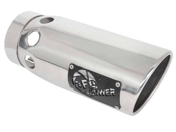 aFe Large Bore-HD 3in 409-SS DPF-Back Exhaust System w/ Polished Tip 14-19 RAM 1500 V6 3.0L (td) - 49-42065-P thumbnail 2