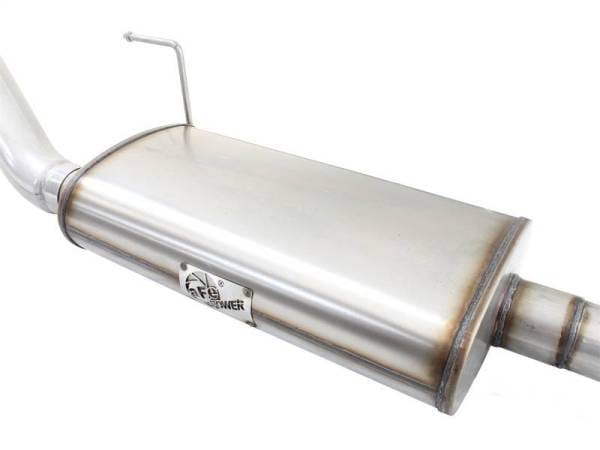 aFe MACHForce XP Exhaust 3in-3.5in SS Single Side Ext CB w/ Polished Tips 15 Ford F150 V8 5.0L CC/SB - 49-43073-P thumbnail 5
