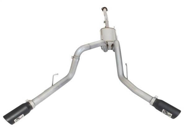 aFe MACHForce XP Exhaust 3in SS Dual Side Exit CB w/ Black Tips 2015 Ford F150 5.0L V8 CC/SB EC/LB - 49-43074-B thumbnail 4