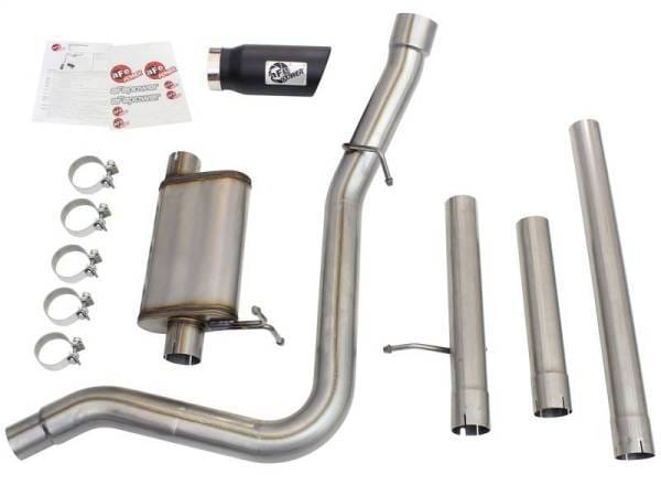 aFe MACHForce XP Exhaust 3in-3.5in SS Single Side Ext CB w/ Black Tip 99-04 Ford F150 V8 5.4L/6.8L - 49-43076-B thumbnail 4