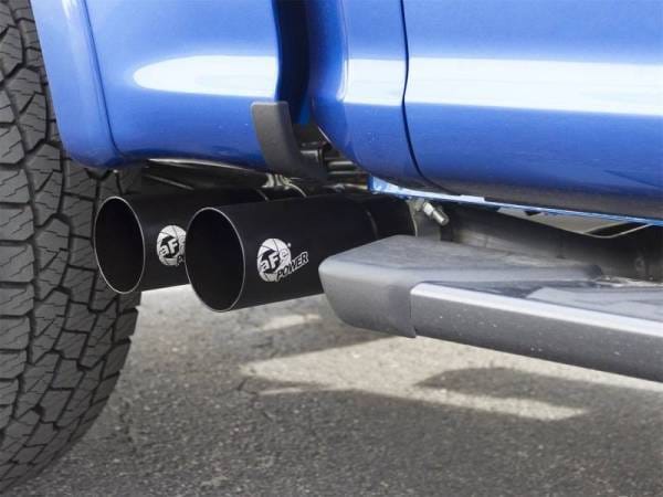 aFe Rebel Exhausts 3in SS Cat-Back 15-16 Ford F-150 EcoBoost V6 2.7/3.5L V8 5.0L w/ Black Tips - 49-43081-B thumbnail 3