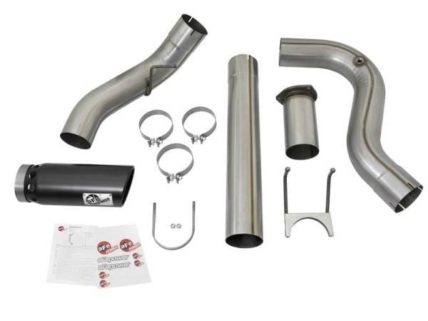 aFe Large Bore-HD 5in DPF Back 409 SS Exhaust System w/Black Tip 2017 Ford Diesel Trucks V8 6.7L(td) - 49-43090-B thumbnail 4