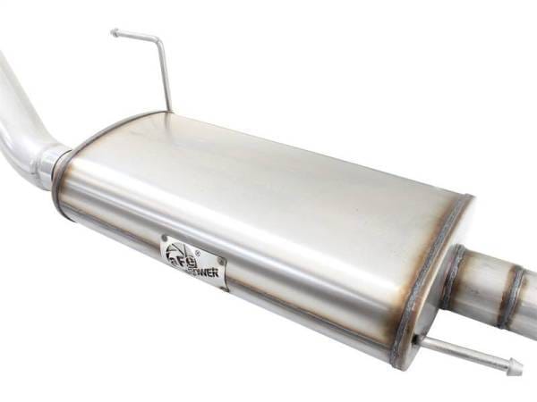 aFe MACHForce XP SS Exhaust 3in to 3.5in Cat-Back w/ Polished Tip 15 Ford F-150 EcoBoost V6 2.7/3.5L - 49-43068-P thumbnail 2