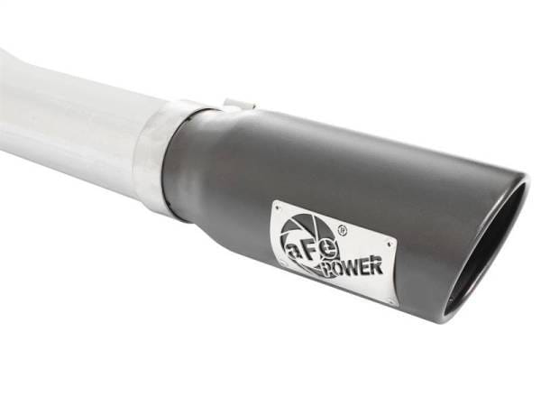 aFe MACHForce XP Exhaust 3in-3.5in SS Single Side Exit CB w/ Black Tips 15 Ford F150 V8 5.0L CC/SB - 49-43073-B thumbnail 2