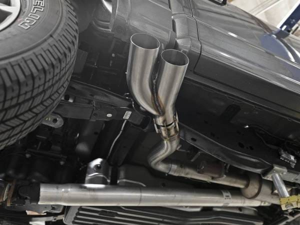 aFe Rebel DPF-Back 409 SS Exhaust System w/Dual Polished Tips 18-19 Ford F-150 V6 3.0L (td) - 49-43108-P thumbnail 5