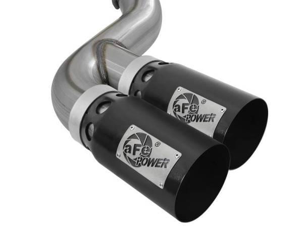 aFe Power 15-16 Ford F250/F350 6.7L Diesel Rebel XD 4in 409 SS DPF-Back Exhaust System - Black Tips - 49-43121-B thumbnail 2
