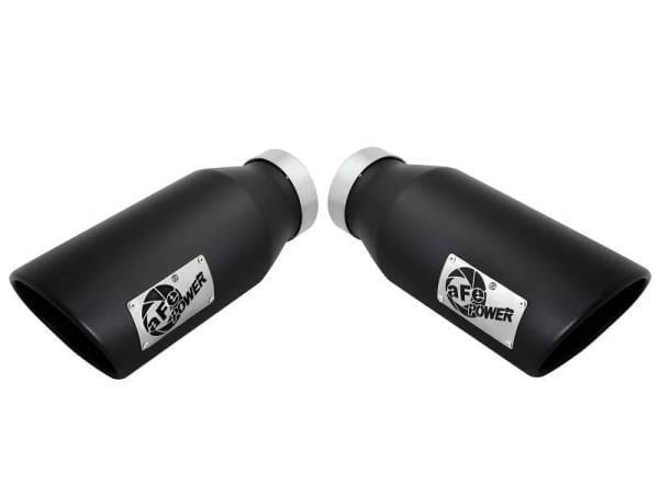 aFe Large Bore-HD 4in 409 Stainless Steel DPF-Back Exhaust w/Black Tip 15-16 Ford Diesel V8 Trucks - 49-43122-B thumbnail 2