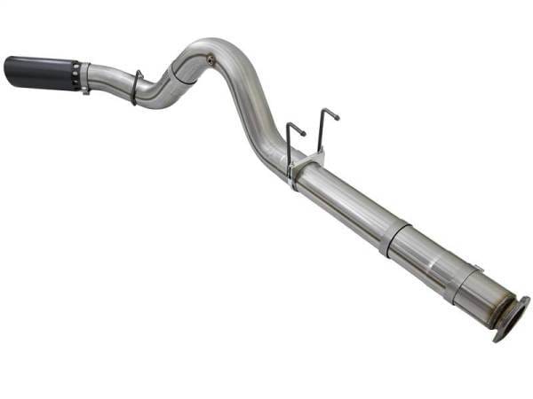 aFe Large Bore-HD 5in DPF Back 409 SS Exhaust System w/Black Tip 2017 Ford Diesel Trucks V8 6.7L(td) - 49-43090-B thumbnail 5
