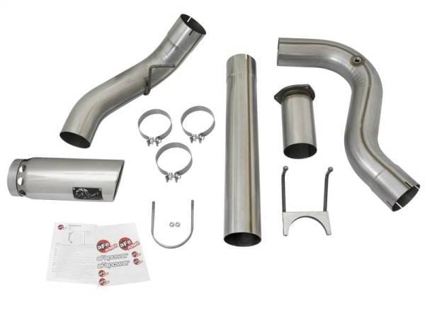 aFe LARGE BORE HD 5in 409-SS DPF-Back Exhaust w/Polished Tip 2017 Ford Diesel Trucks V8 6.7L (td) - 49-43090-P thumbnail 5