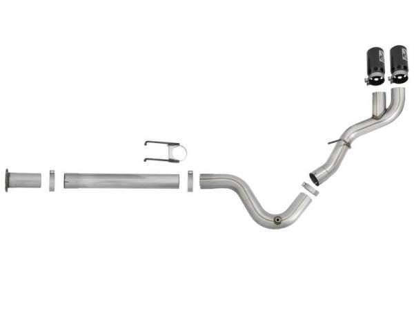 aFe Rebel XD 4in SS DPF-Back Exhaust 17-18 FOrd Diesel Trucks V8-6.7L (td) w/ Dual Black Tips - 49-43102-B thumbnail 2