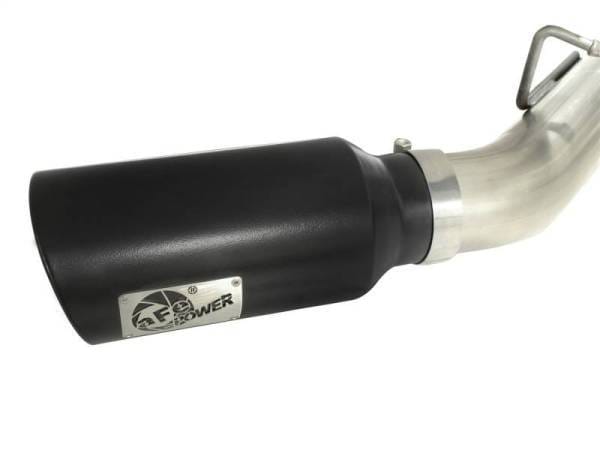 aFe MachForce XP Exhaust 4inch DP-Back All SS 2011-14 GM Diesel Trucks V8-6.6L LML Black Tips - 49-44043-B thumbnail 5