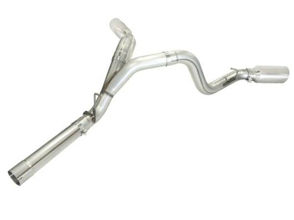 aFe MachForce XP Exhaust 4inch DP-Back All SS 2011-14 GM Diesel Trucks V8-6.6L LML Polished - 49-44043-P thumbnail 4
