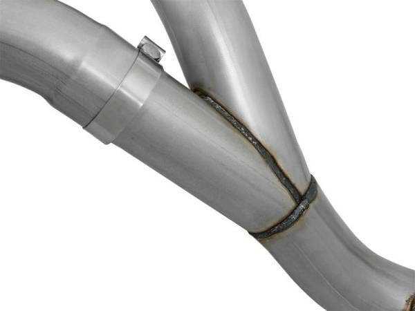 aFe LARGE Bore HD 4in Dual DPF-Back SS Exhaust w/Polished Tip 16-17 GM Diesel Truck V8-6.6L (td) LML - 49-44080-P thumbnail 8