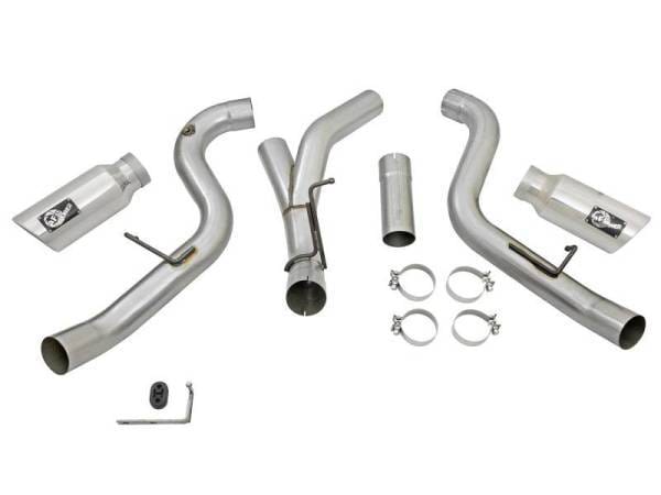 aFe LARGE Bore HD 4in Dual DPF-Back SS Exhaust w/Polished Tip 16-17 GM Diesel Truck V8-6.6L (td) LML - 49-44080-P thumbnail 9