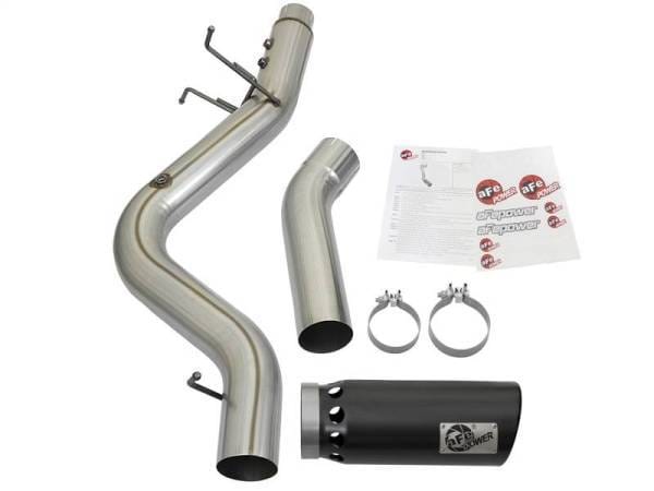 aFe LARGE BORE HD 4in 409-SS DPF-Back Exhaust w/Black Tip 2017 GM Duramax V8-6.6L (td) L5P - 49-44085-B thumbnail 6
