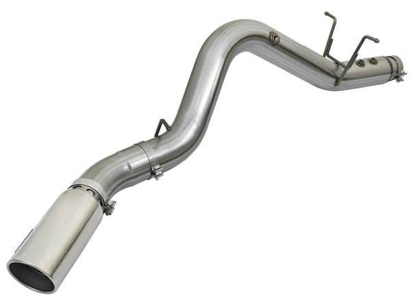 aFe LARGE BORE HD 5in 409-SS DPF-Back Exhaust w/Polished Tip 2017 GM Duramax V8-6.6L (td) L5P - 49-44085-P thumbnail 4