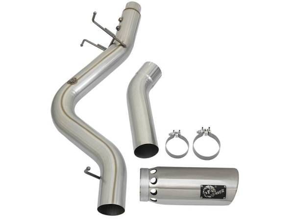 aFe LARGE BORE HD 5in 409-SS DPF-Back Exhaust w/Polished Tip 2017 GM Duramax V8-6.6L (td) L5P - 49-44085-P thumbnail 8