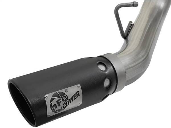 aFe LARGE BORE-HD 4in 409-SS DPF-Back Exhaust w/Dual Black Tips 2017 GM Duramax V8-6.6L (td) L5P - 49-44086-B thumbnail 5
