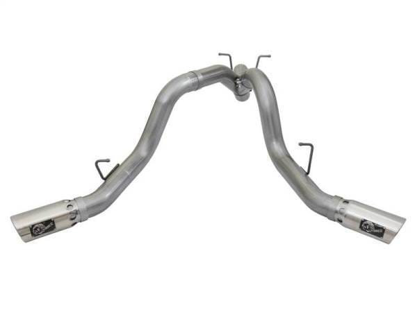 aFe Large Bore-HD 4in 409-SS DPF-Back Exhaust w/Dual Polished Tips 2017 GM Duramax V8-6.6L (td) L5P - 49-44086-P thumbnail 3