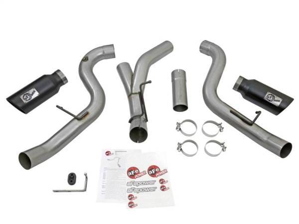 aFe LARGE Bore HD 4in Dual DPF-Back SS Exhaust w/Black Tip 16-17 GM Diesel Truck V8-6.6L (td) LML - 49-44080-B thumbnail 7