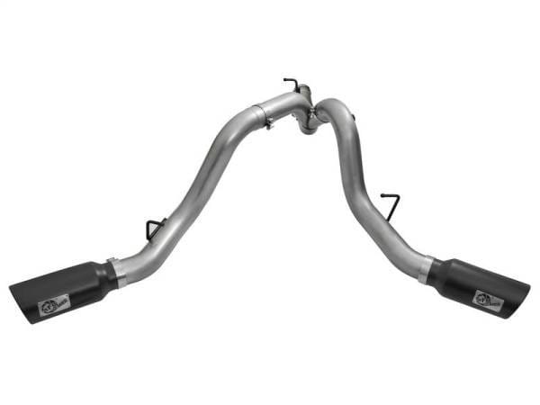 aFe LARGE Bore HD 4in Dual DPF-Back SS Exhaust w/Black Tip 16-17 GM Diesel Truck V8-6.6L (td) LML - 49-44080-B thumbnail 8