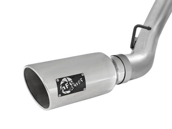 aFe LARGE Bore HD 4in Dual DPF-Back SS Exhaust w/Polished Tip 16-17 GM Diesel Truck V8-6.6L (td) LML - 49-44080-P thumbnail 4
