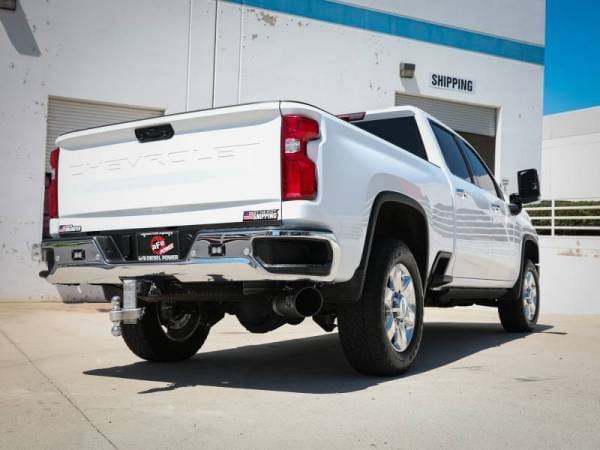 aFe Large Bore-HD 5 IN 409 SS DPF-Back Exhaust System w/Black Tip 20-21 GM Truck V8-6.6L - 49-44125-B thumbnail 2