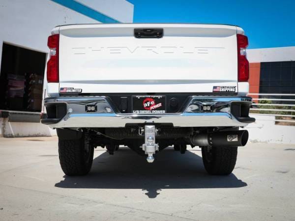 aFe Large Bore-HD 5 IN 409 SS DPF-Back Exhaust System w/Black Tip 20-21 GM Truck V8-6.6L - 49-44125-B thumbnail 3