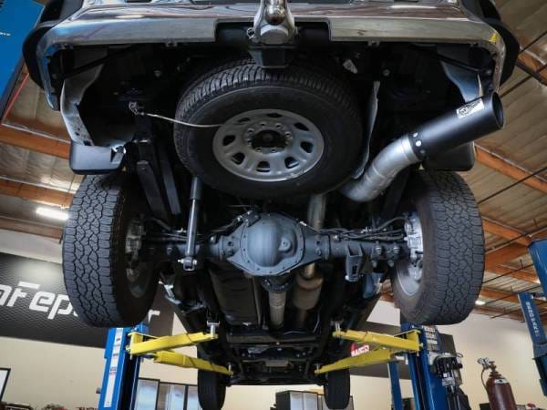 aFe Large Bore-HD 5 IN 409 SS DPF-Back Exhaust System w/Black Tip 20-21 GM Truck V8-6.6L - 49-44125-B thumbnail 4