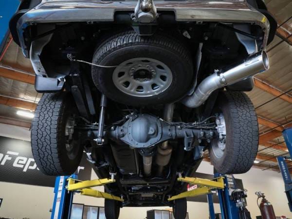 aFe Large Bore-HD 5 IN 409 SS DPF-Back Exhaust System w/Polished Tip 20-21 GM Truck V8-6.6L - 49-44125-P thumbnail 4