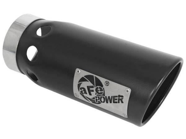 aFe Large Bore-HD 4in 409SS DPF-Back Exhaust System w/Black Tip 20 GM Diesel Trucks V8-6.6L (td) L5P - 49-44126-B thumbnail 5