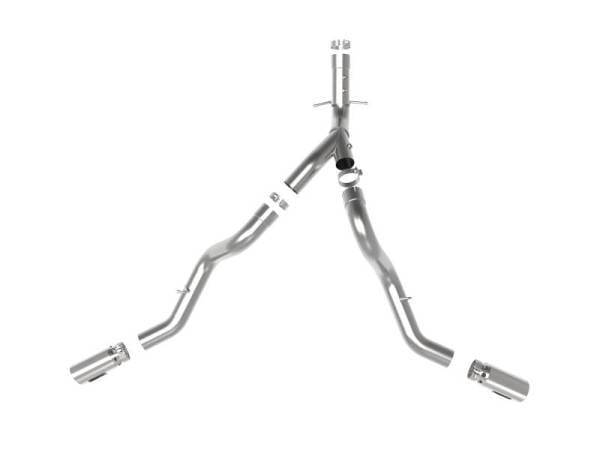 aFe Large Bore-HD 4in 409SS DPF-Back Exhaust System w/Polished Tips 20 GM Diesel Trucks V8-6.6L - 49-44126-P thumbnail 6