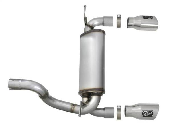 aFe Rebel Series 2.5in 409 SS Axle-Back Exhaust w/ Polished Tips 2018+ Jeep Wrangler (JL) V6 3.6L - 49-48067-P thumbnail 7