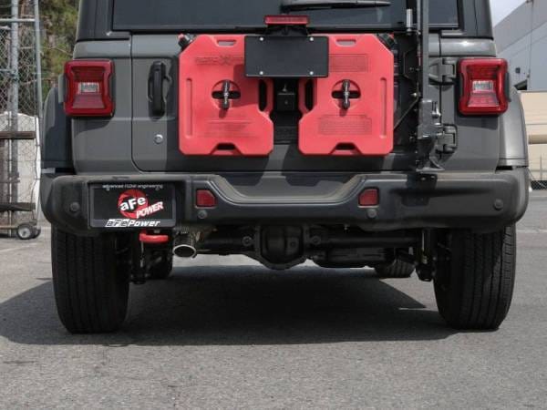 aFe MACH Force-Xp Axle-Back Exhaust System w/Polished Tip 18-20 Jeep Wrangler L4-2.0T / V6-3.6L - 49-48070-1P thumbnail 6